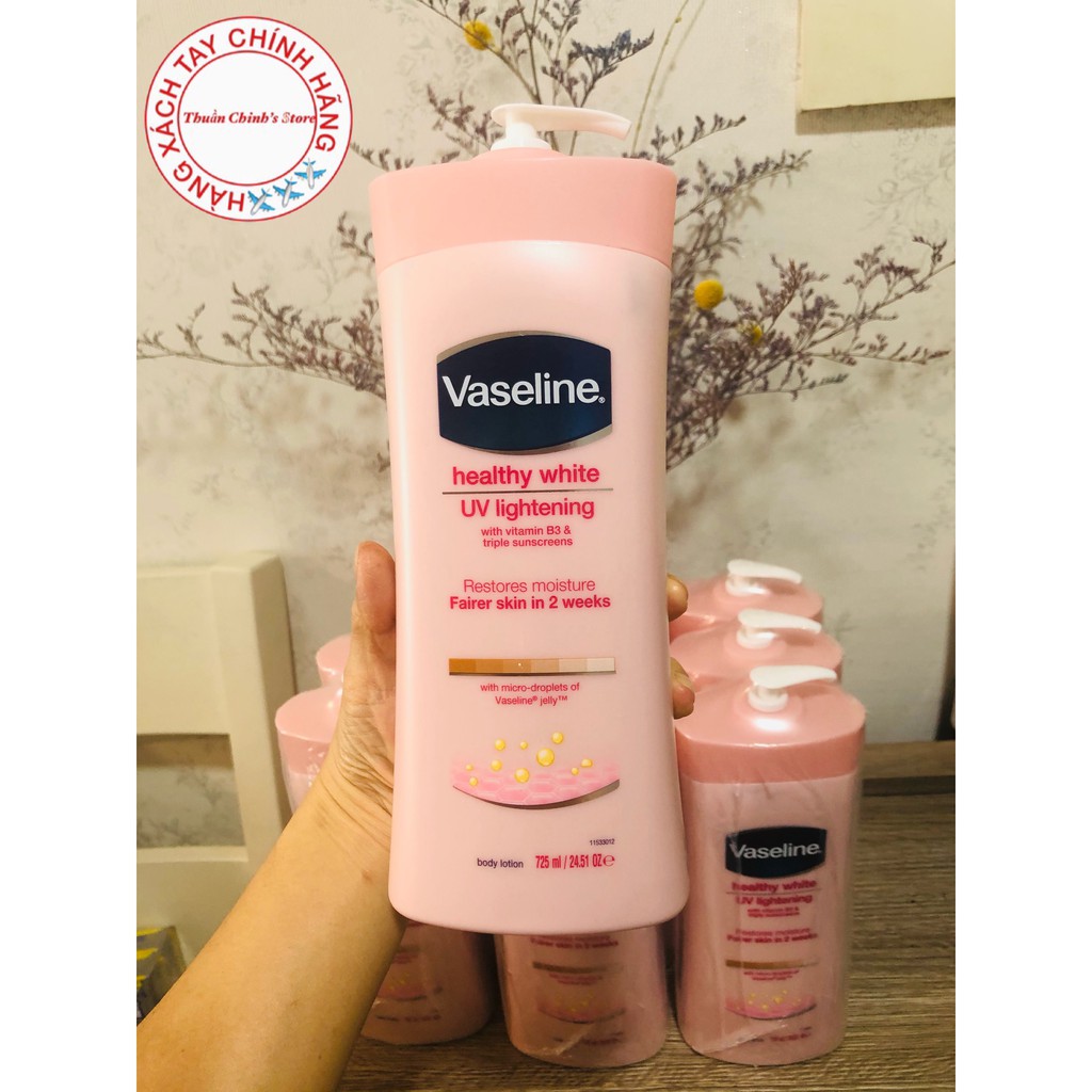 Sữa Dưỡng Thể Trắng Da Vaseline Healthy White UV Lightening Mỹ 725ml (Mẫu mới date 2024)