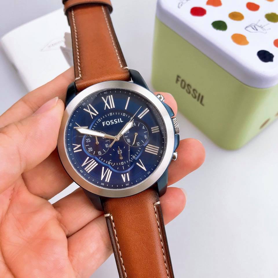 Đồng Hồ Nam Fossil Grant Chronograph Blue FS5151