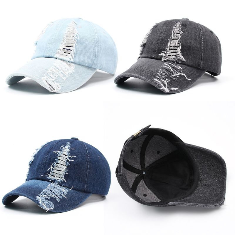 Mũ Lưỡi Trai Denim Cotton Chống Nắng Có Thể Giặt Rửa Cho Hoạt Động Thể Thao Ngoài Trời Snapb