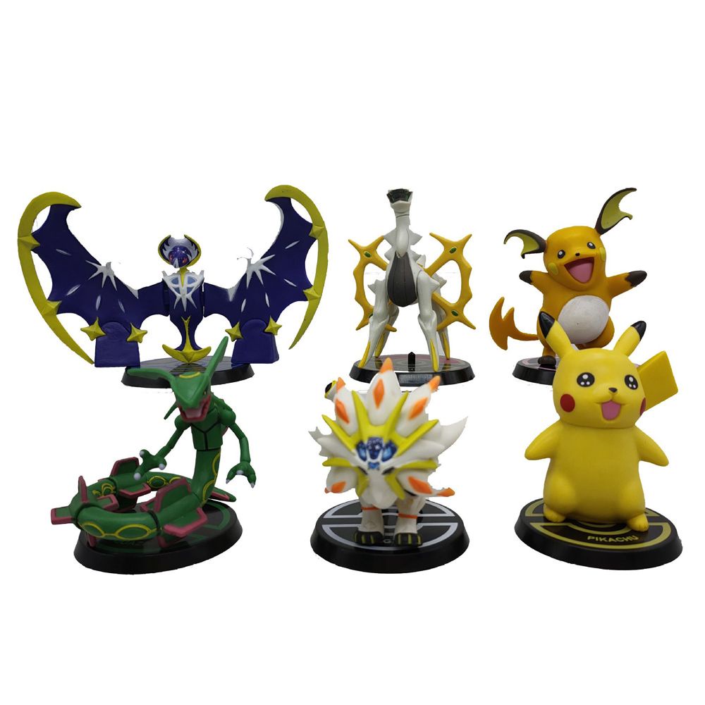 Set 6 mô hình nhân vật phim hoạt hình Pokemon bằng PVC