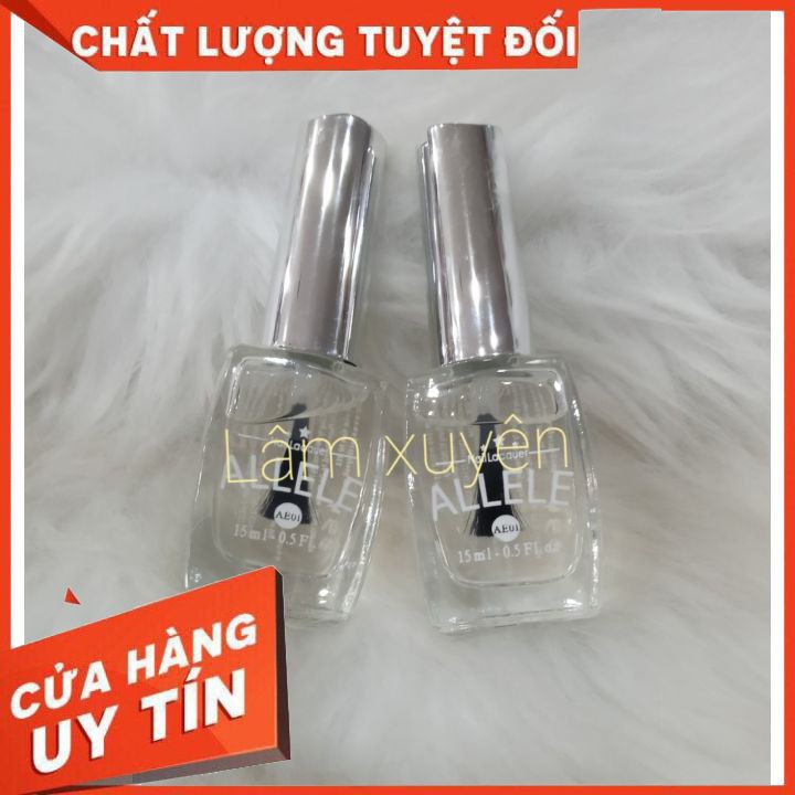 Sơn móng tay dưỡng nail bóng trắng, bóng hồng Alele 15ml FREESHIP  sơn mau khô , không bong tróc , giữ bền màu lâu.