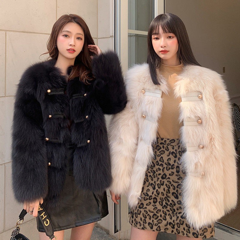 𝐎𝐑𝐃𝐄𝐑. Áo Khoác Lông Khóa Cài Quý Tộc