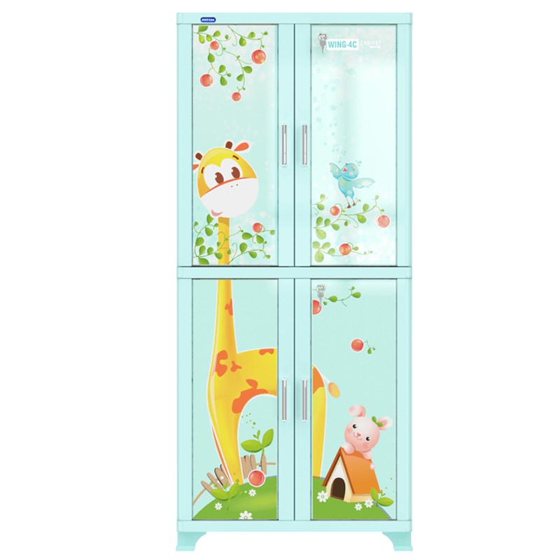 Tủ Quần Áo Nhựa Duy Tân Wing-4C 70 X 50 X 160cm (DƯƠNG)-GIAO NHANH 2H LIÊN HỆ SHOP