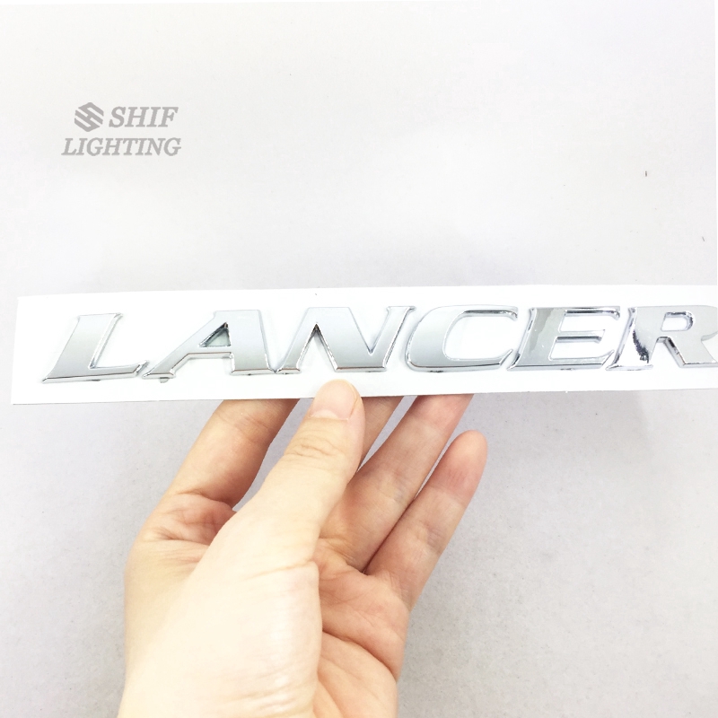 1 logo trang trí sau xe hơi hình chữ LANCER bằng ABS dành cho MITSUBISHI LANCER