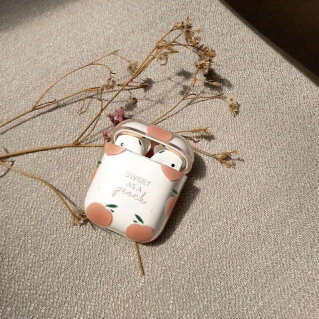Case airpods 1/2 quả đào cute
