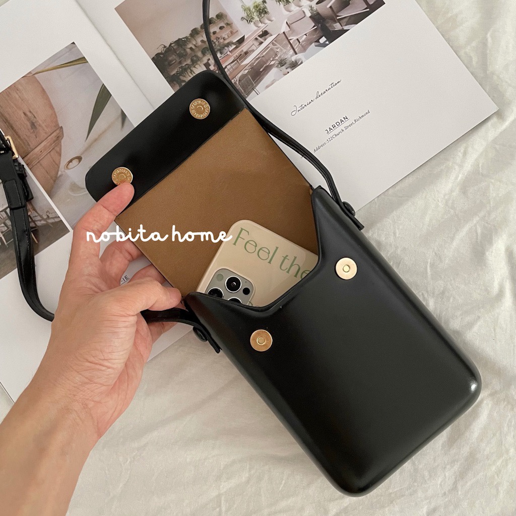 NOOBITA - Túi da hộp chữ nhật đeo chéo 7734