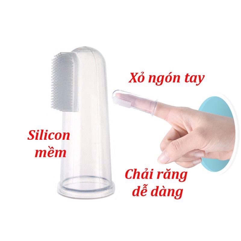 Rơ lưỡi cho bé - Rơ tưa lưỡi chất liệu silicon kèm hộp bảo quản