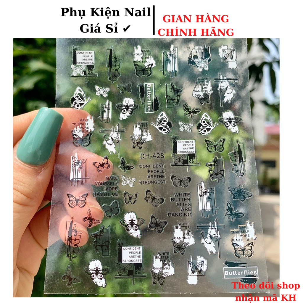 Sticker hình bướm miếng dán móng tay mã DH-428