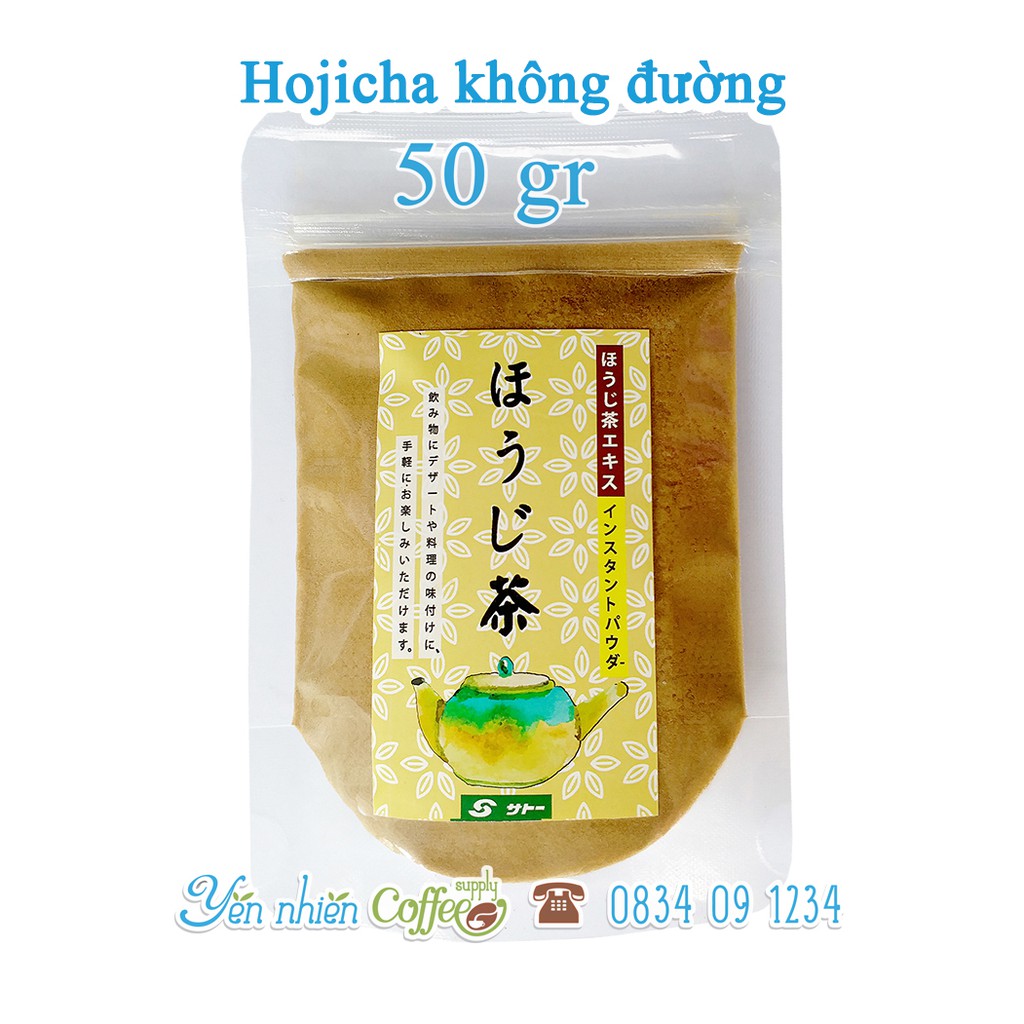 Bột Trà rang Hojicha Sato Nhật Bản không đường Uống liền (50g)