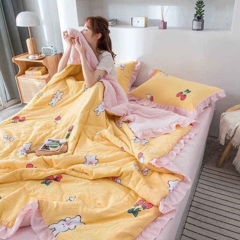 Chăn Ga Gối Đũi Bèo 💞 [FREESHIP] KHI NHẬP MÃ 💞 Cotton Mềm Mịn Hot Trend 2020 - NhacuaCam Design