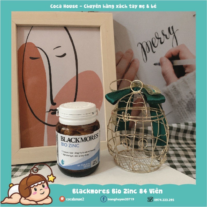 BLACKMORES BIO ZINC 84 VIÊN✅Hàng chính hãng, đủ bill và tem✅hỗ trợ giảm mụn, đẹp da