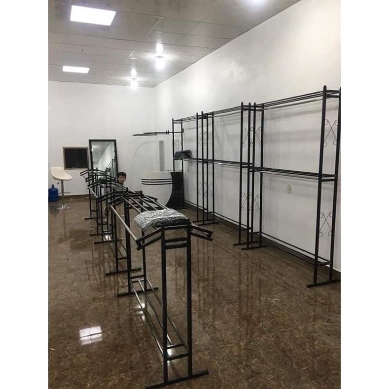 Kệ  đôi treo quần áo - Sào treo cho shop