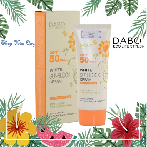 KEM CHỐNG NẮNG DABO WHITE SUNBLOCK CREAM SPF50