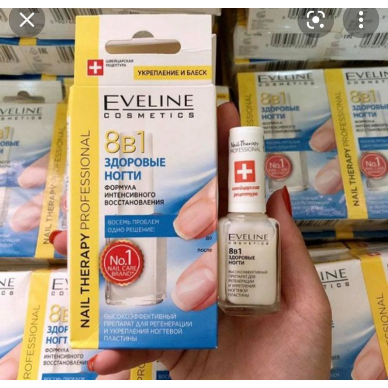 Dưỡng móng 8 in 1 eveline của Nga 12 ml
