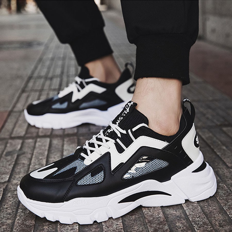 Giày sneaker nam trắng D555 shop Địch Địch chuyên giày nam đẹp | BigBuy360 - bigbuy360.vn