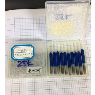 MŨI PHAY NHỌN KHẮC GỖ, NHỰA CNC Φ3.175 x 45 ͦ  x 0,1