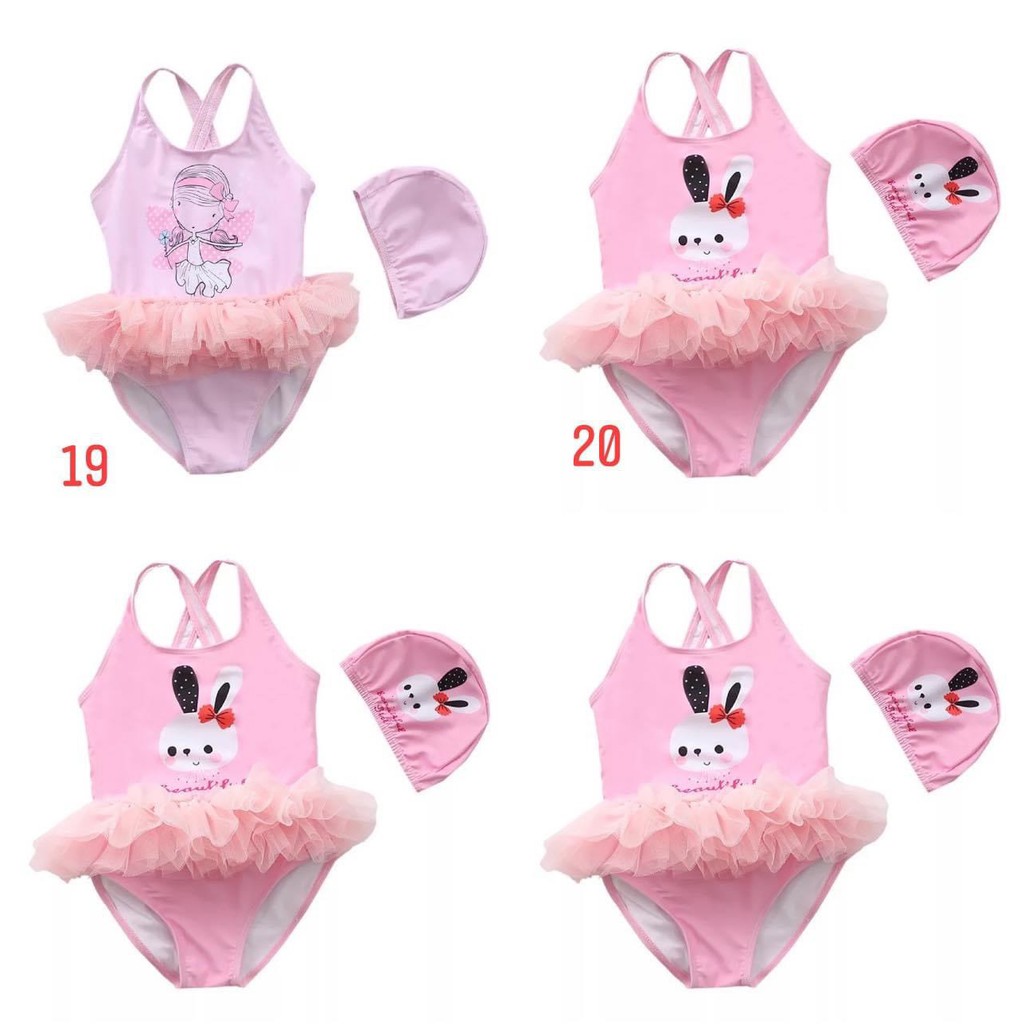 TRẢ ORDER - SET BIKINI KÈM MŨ CHO BÉ GÁI