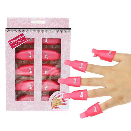 Set Ủ Tháo Móng Tay Hông Tím sẵn