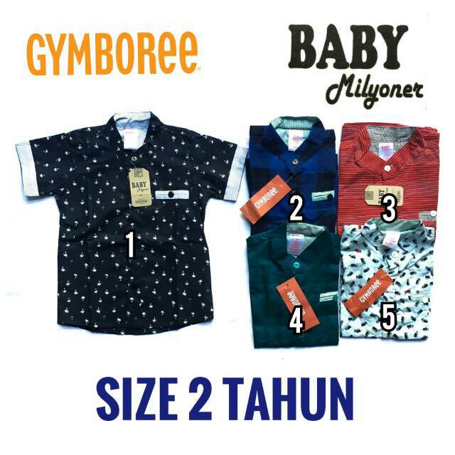(Part 1) Áo Sơ Mi Trẻ Em 1-10 Tuổi Milyoner, Bobo Kids, Và Gymboree (Can Select MOTIF!!)