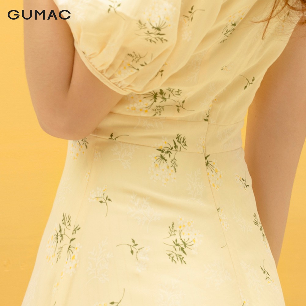 [Mã WAGU12 giảm 20% tối đa 50k đơn 150k] Đầm hoa tay phồng chun DA1090 GUMAC | BigBuy360 - bigbuy360.vn