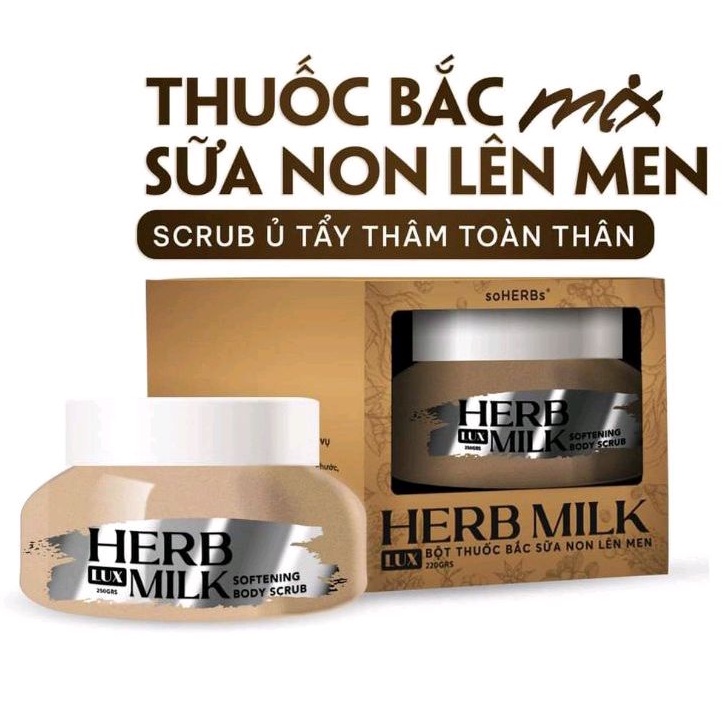 Ủ tẩy da thuốc bắc mix sữa non lên men soHerbs giúp toàn thân giúp da trắng mịn, cấp ẩm, tái tạo da