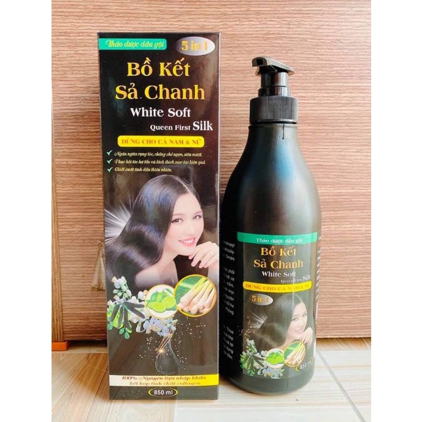 Dầu Gội Đầu Bồ Kết Sả Chanh 850ml Dầu Gội Bồ Kết Chanh Xả Bưởi 850ml - 1 Chai Bồ Kết Siêu Thơm, Mượt Tóc