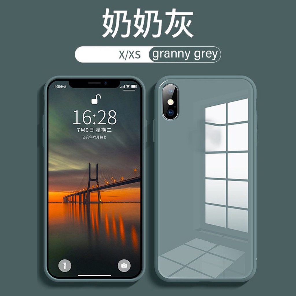 Kính cường lực khung silicon mềm Vỏ điện thoại 7 8 Plus X Xs Max XR 11 11Pro 11Pro Max