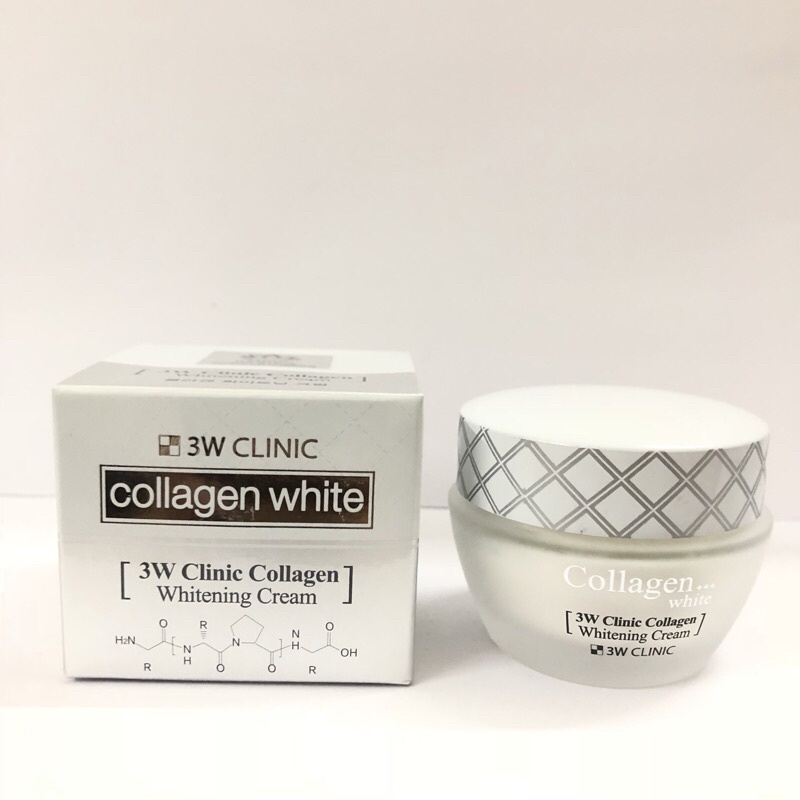 Kem dưỡng FREESHIP Kem dưỡng trắng da 3W Clinic Collagen Whitening Cream