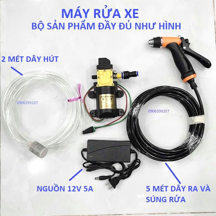 máy rửa xe mini 12v