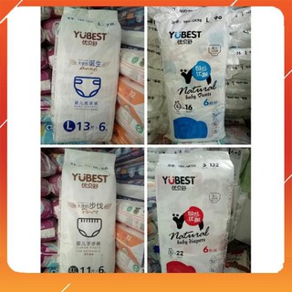 Bỉm YUBEST Natura/ Yubest Angle: dán/ quần nội địa Trung Quốc S132/M108/L96/XL84/XXL72/S90/M84/L78/XL72/XXL66