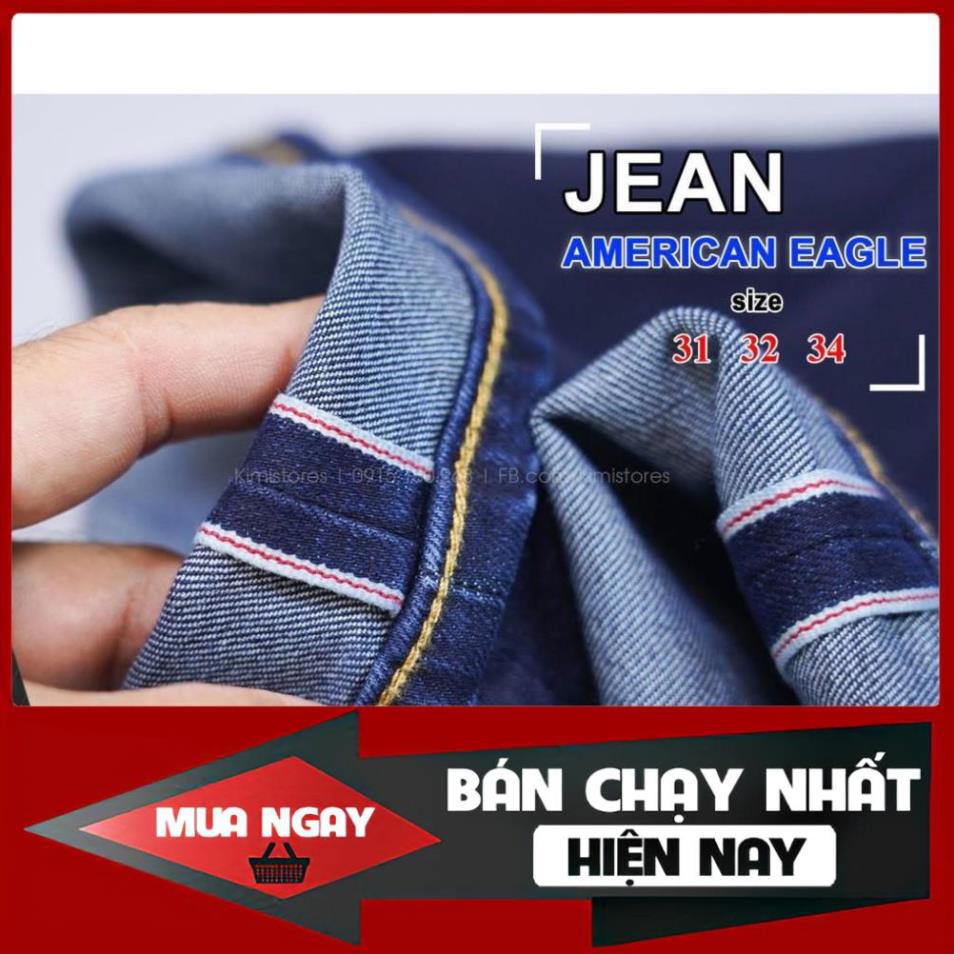 Quần Jeans nam American Eagle ống đứng, dáng suông, co giãn nhẹ. Hàng xịn Made in Cambodia
