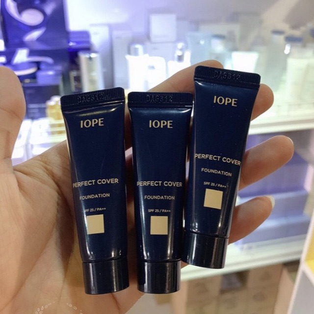 [MINISIZE] Kem Nền Che Khuyết Điểm Tone No.21 Light Beige - IOPE Perfect Cover Foundation SPF25/PA++ 7ml | BigBuy360 - bigbuy360.vn