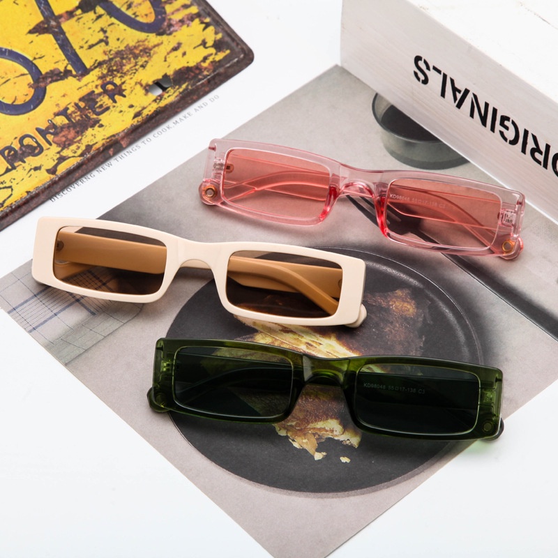 Kính Mát Gọng Vuông Nhỏ Hình Chữ Nhật Phong Cách Hip Hop Ulzzang Hàn Quốc Mới Cho Nam Và Nữ