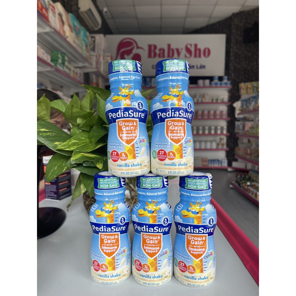 Sữa nước Pediasure Grow & Grain Mỹ cho bé 2-12Y (237ml/chai)