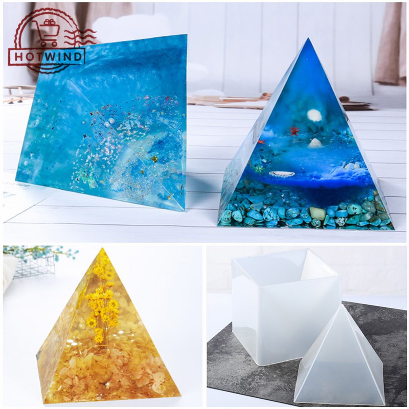 HW 15cm Large Pyramid DIY Silicone Mould Epoxy Resin Jewelry Casting Mold Handcraft Ornaments Tool