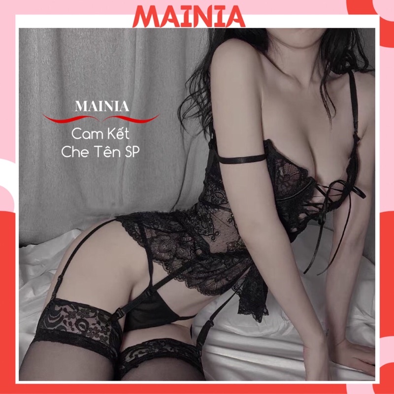 Bộ Đồ Ngủ Ren Hoa Xuyên Thấu Sexy Gợi Cảm Bodysuit Ngủ Cao Cấp Mainia Shop | BigBuy360 - bigbuy360.vn
