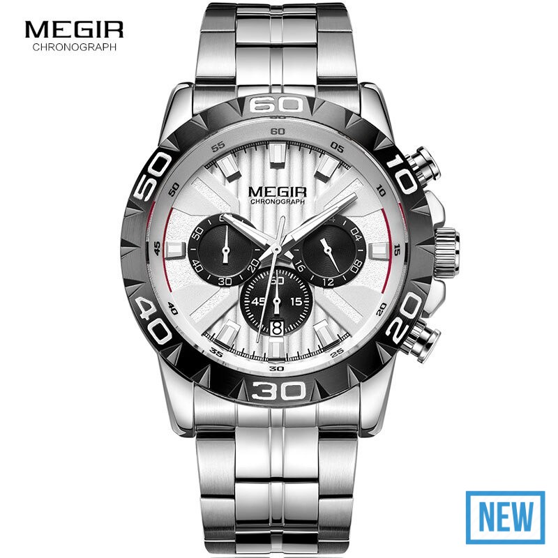 Đồng Hồ Nam Megir KT2087 Silver Chính Hãng 2019 NEW Bảo Hành 12 Tháng Top Brand Luxury Hàng Nhập HongKong - Store Reward