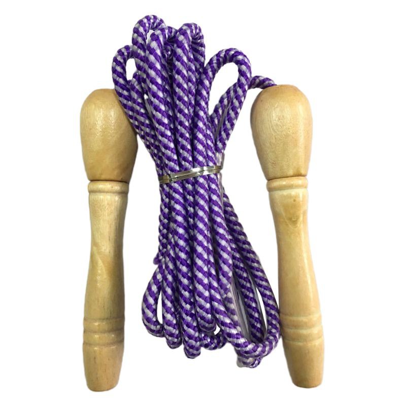 2.8m Skipping Wooden Handle Jump Rope Exercise Body Building Fitness Equipment