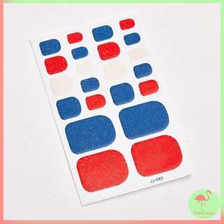 [SỈ LẺ] Bộ dán móng CHÂN nail sticker 20 móng,không thấm nước,độ phủ cao JJ081~105;1 [FREESHIP]