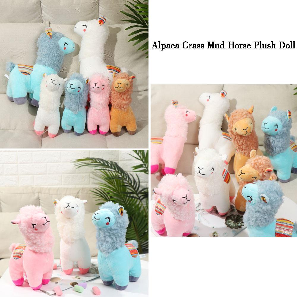 Lạc Đà Alpaca Nhồi Bông Màu Cầu Vồng Dễ Thương 25 / 35cm