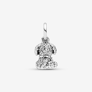 Pure Silver Dog Dangle Charm