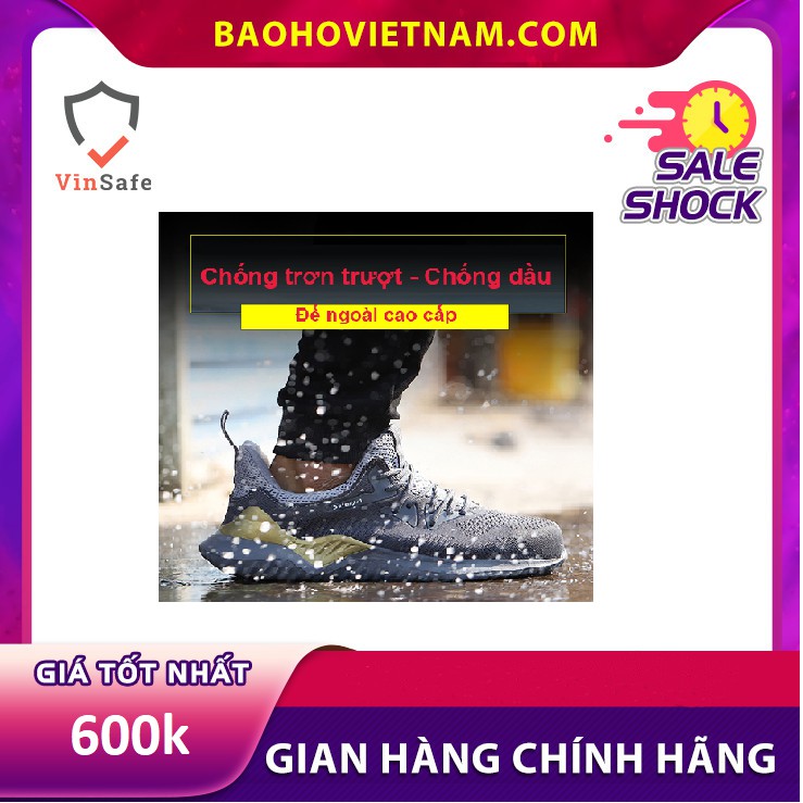 Giày bảo hộ lao động dáng thể thao 668 Ghi