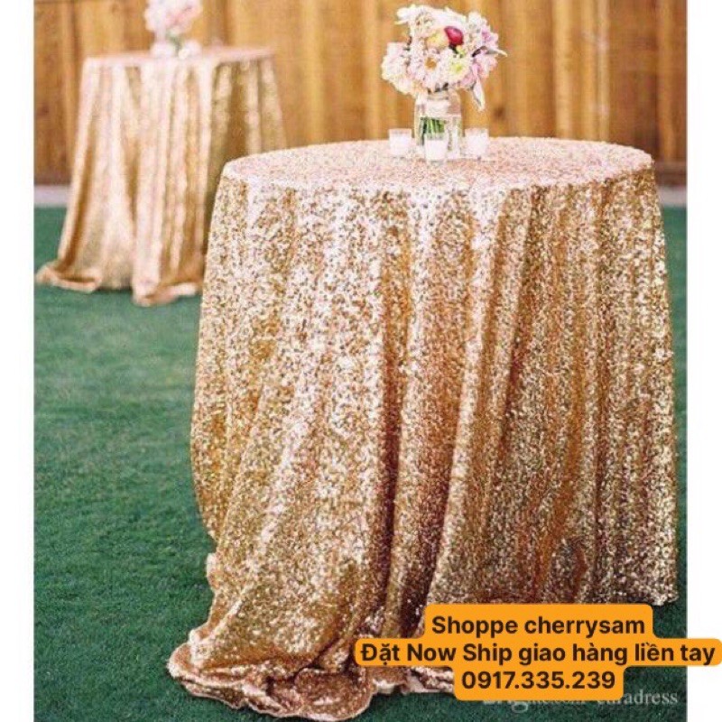 Khăn phủ bàn kim sa sang trọng nhiều kích thước