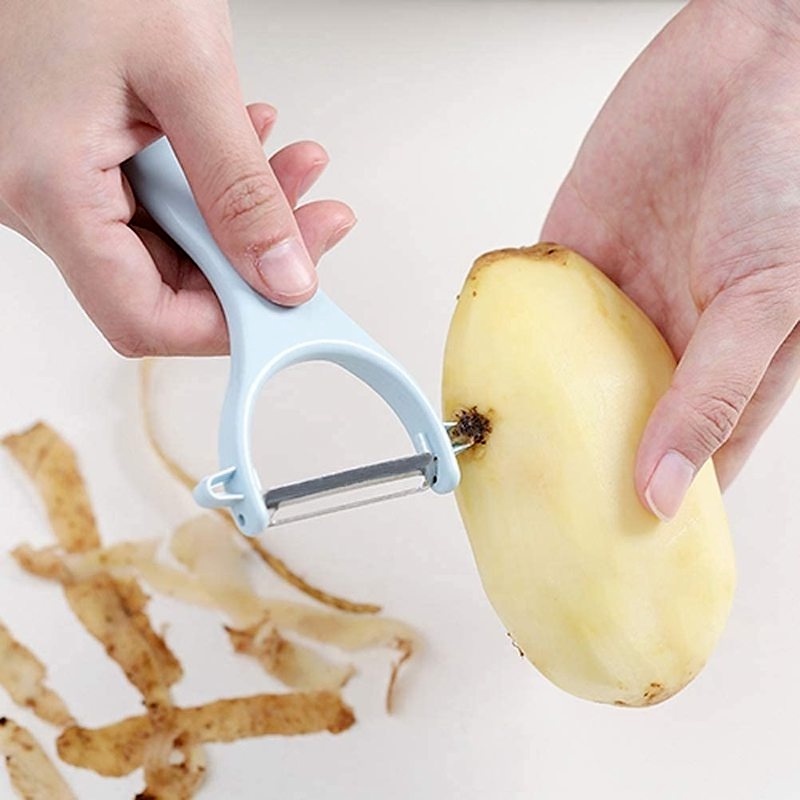 Dụng Cụ Gọt Vỏ Táo/Củ Quả Bằng Thép Không Gỉ Đa Năng Có Móc Treo Tiện Lợi Dành Cho Nhà Bếp