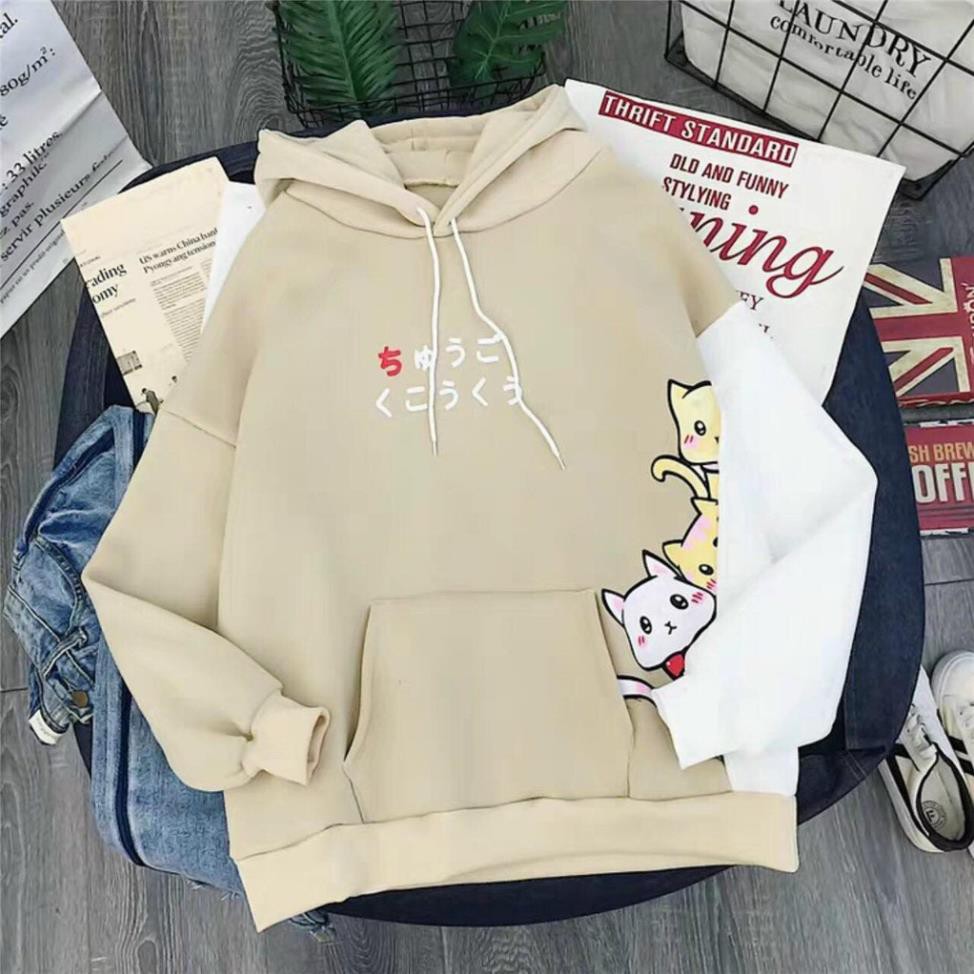 Áo khhoác HOODIE in 3 con mèo siêu CUTE | BigBuy360 - bigbuy360.vn