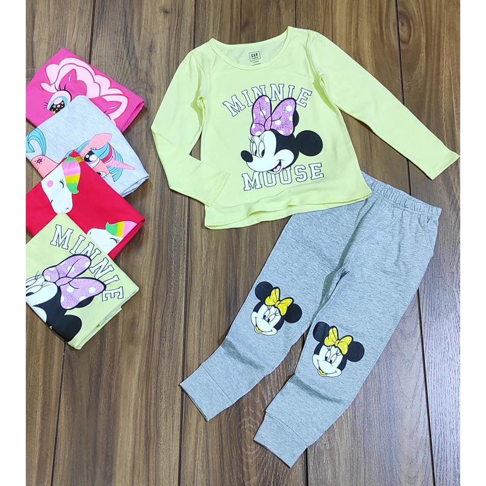 SẢN PHẨM CỦA GAP. SET DÀI TAY CHO BÉ GÁI TỪ 1 -7 TUỔI SIÊU ĐẸP VỚI CHẤT VẢI 100% COTTON