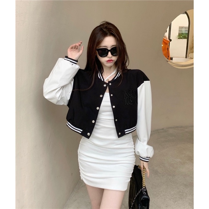 ÁO KHOÁC BOMBER CROPTOP NỮ