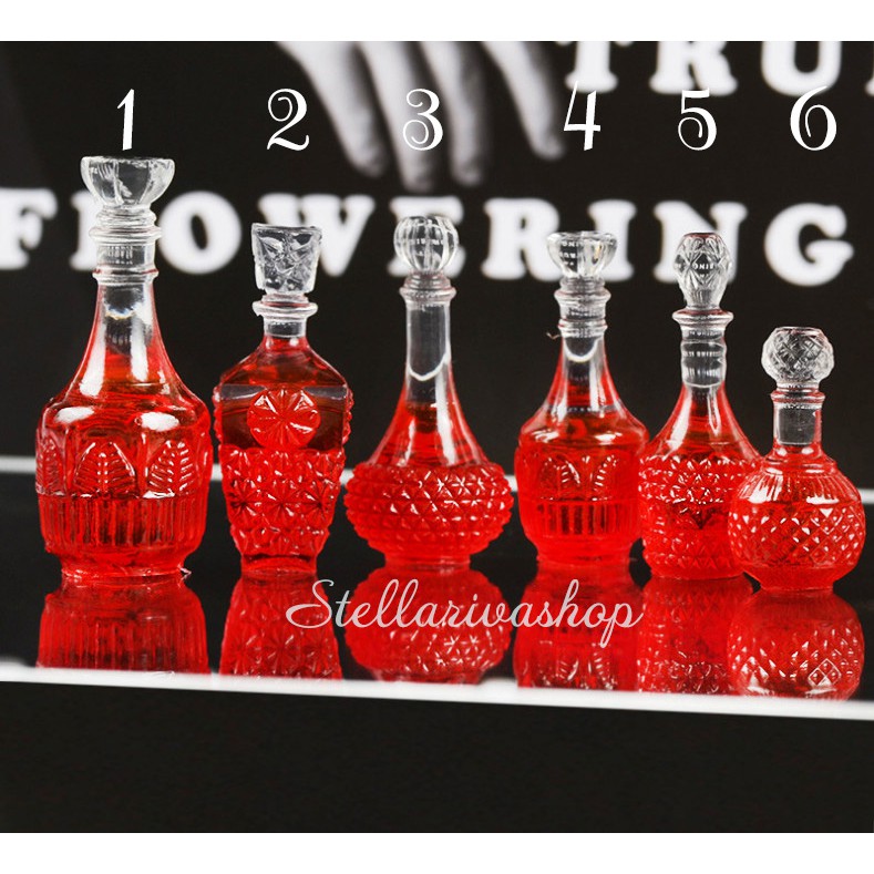 Mô hình chai rượu vang đỏ trang trí tiểu cảnh, mô hình nhà DIY
