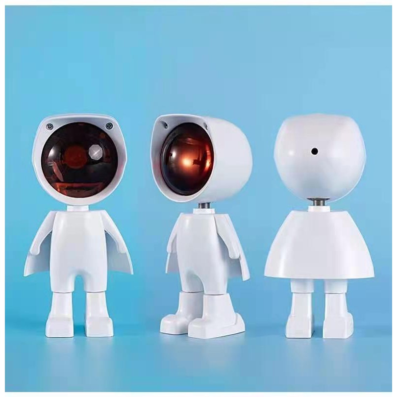 Đèn LED USB chiếu cầu vồng hoàng hôn thiết kế robot có pin dự trữ