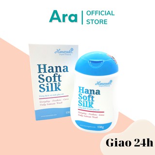 Dung dịch vệ sinh phụ nữ Hana Soft Silk Hanayuki 150g sạch khuẩn thơm mát ngừa nhiễm khuẩn chăm sóc sắc đẹp Ara